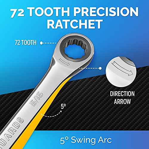 Ratcheting Wrench - Slim Profile - Ratchet Wrench, 15/16" Wrench Set - size: 15/16″