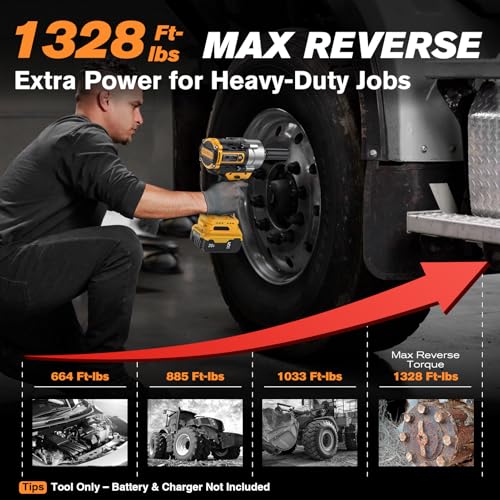 DeWalt 배터리용 임팩트 렌치 1800N.m 임팩트 드라이버