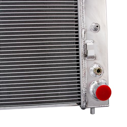 4 Row Aluminum Radiator for 2003-2014 Chevrolet Silverado GMC Yukon 1500 2500 3500 6.0L V8, Full Performance Aluminium Radiators, Automotive Replacement Radiator