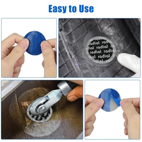 Tire Repair Patch, 80 Pcs 58mm Tire Patch Kit, Heavy Duty Tire Patches - size: 58