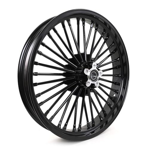 TOFR 21x3.5 Fat Spoke Black Front Wheel For Harley Touring Baggers 84-08 - color: Gloss Black, size: Front:21inch x 3.5inch