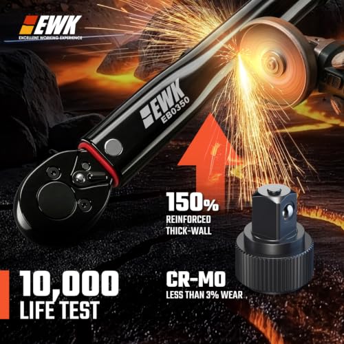 EWK 1/2" Drive Click Torque Wrench 50–250 ft-lbs (67.8–338.9 Nm)