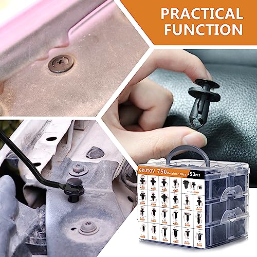 Car Clips Bumper Clips Plastic Rivets Automotive Push Pins Kit 800PCS - size: 800PCS