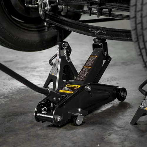 Torin 2 Ton Hydraulic Floor Jack, 4000 lbs Capacity Low Profile Trolley Service Jack with 5.2"-13.3" Lifting Range, Heavy Duty Steel Car Jack for Sport Utility Vehicle, Cars, Black - size: 2T