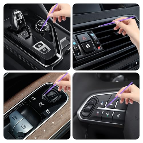 100PCS Car Touch Up Paint Brushes,Single-Use Micro Brushes for Refinishing Car Detail Paint Tiny Paint Brushes Scratches,Practical Car Accessories Micro Paint Brushes for Paint Chip Repair