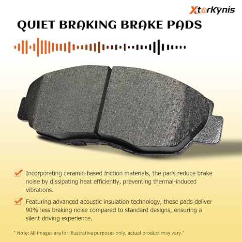 Front and Rear Ceramic Brake Pads for Toyota Camry 2020 2021 2023, Avalon 2020-2021, Lexus NX200T 2015-2017, NX300 2018-2021, NX300H 2015-2021
