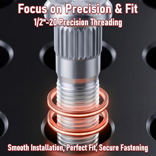 12PCS Trailer Studs 1/2-20 UNF Fit Lippert Dexter 2000-7000LB Axles - color: 1/2''-20 Wheel Stud, size: 12pack