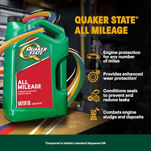 Quaker State All Mileage 10W-30 Motor Oil, 5 Quart