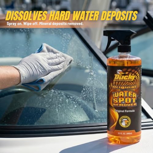 DUCKY PRODUCTS Original Water Spot Remover: Spray for Boat, Car, Motorcycle & RV Exterior Detailing, 32 oz