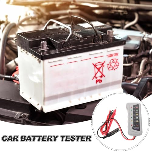 iplusmile 12V Battery Tester Car Battery and Alternator Tester for Automotive System Analysis Led Indicator Quick Voltage Check for Cars and Motorcycles