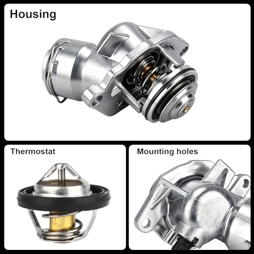 Engine Coolant Thermostat Housing Assembly w/Gasket Compatible with Mercedes-Benz C230 C250 C280 C300 C350 E280 E350 ML350 ML450 R350 2005-2013,Replaces 2722000115 2722000415 902-5912 - size: 902-5912