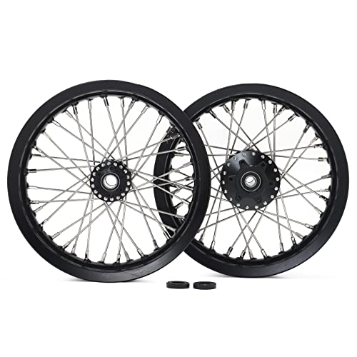 TOFR 12"x2.15" Front Rear Wheels Rims Hubs for Talaria Sting Talaria XXX - color: Black, size: 12" 12" Front Rear
