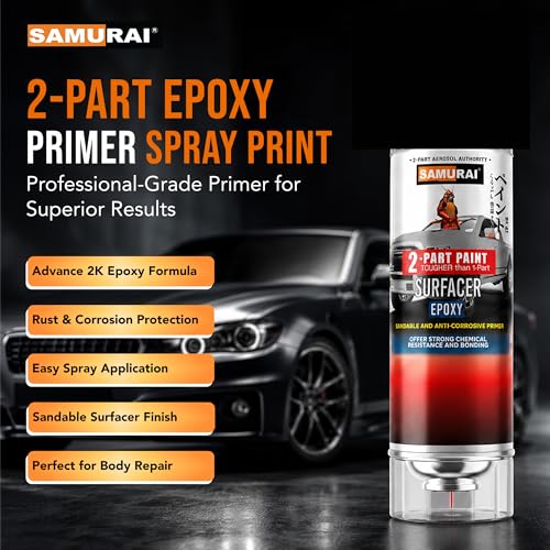 SAMURAI 2-Part Epoxy Primer Spray - Car - Primer White - color: Primer White