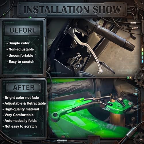 Motorcycle Brake and Clutch Levers Fit For ZX10RR ZX-10R 2016-2024 2025 - color: Green