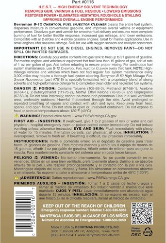 Berryman B-12 Chemtool 0116 (3 Pack) - Fuel Injector Cleaner, 15oz Towel | Carburetor & Fuel System Cleaner Additive for Cars