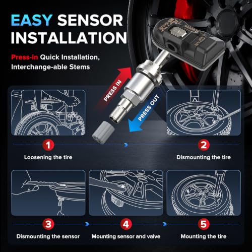Autel TPMS MX Sensor 315/433MHz 2-in-1 Universal Tire Sensor 2PCS