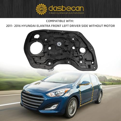 Dasbecan Front Left Window Regulator Compatible with 11-16 Hyundai Elantra - size: Front Left without motor