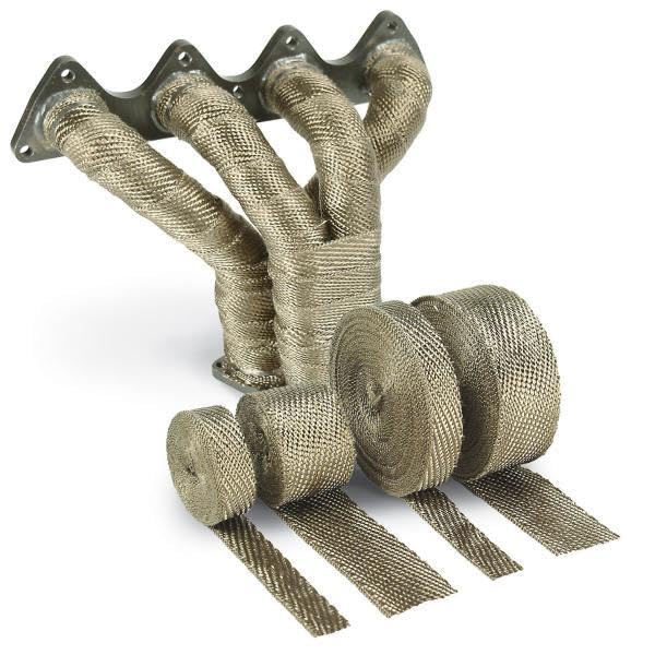 Design Engineering Titanium Exhaust Wrap 2" x 15' | Lava Rock Technology - color: Titanium, size: 2" x 15'