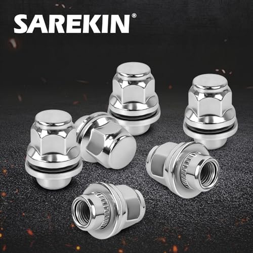 20 Pcs M12x1.25 Lug Nuts Chrome Mag Flat Seat Wheel Lug Nut with Washer