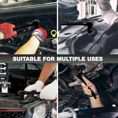 EACELIY 21pcs 3/8" Socket Set,Drive Impact Socket Set, SAE, Deep & Shallow, Cr-V Steel, 6 Point with Adapters, 72T Ratchet Handle, 5/16-7/8inch - size: 21 PCS (5/16"-7/8")