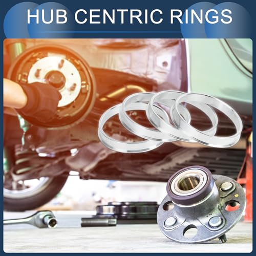 Hub Centric Rings, 60.1mm ID to 65.1mm OD Vehicle Wheel Hubrings Aluminum Alloy, 4 Pcs - size: 60.1mm to 65.1mm
