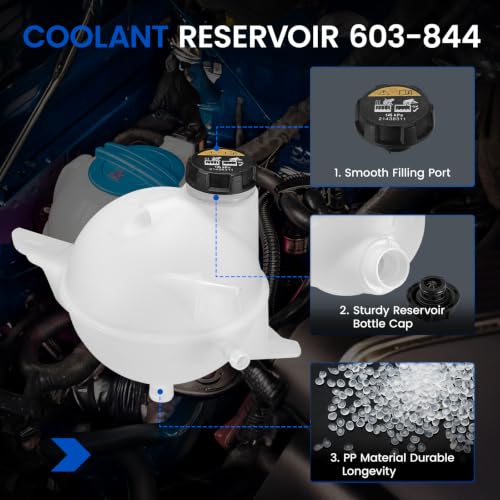 603-844 Engine Coolant Reservoir Tank for Ford Transit 15-19 - size: 603-844