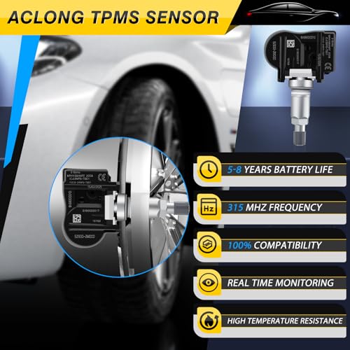 Tire Pressure Monitoring System Sensor, 315MHZ TPMS 529332M000 4pcs - color: 529332M000(4PCS)