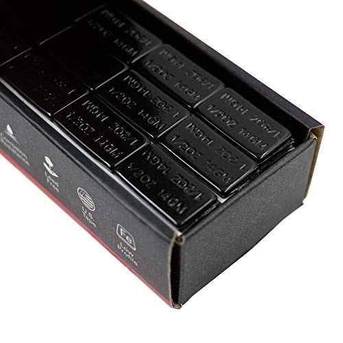 CKAuto 1/2oz, 0.5oz, Ultra Slim Low Profile, Black Adhesive Stick on Wheel Weights, 60 oz/Box, US Quality, (120pcs) - color: Black, size: 120PCS