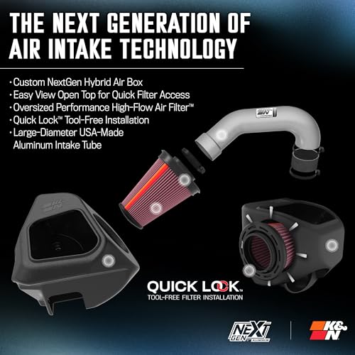 K&N NextGen Aluminum Cold Air Intake System: High-Flow Cotton Filter: Compatible with 2019-2026 DODGE/RAM 1500; 70-1578 - style: NextGen Metal Intake
