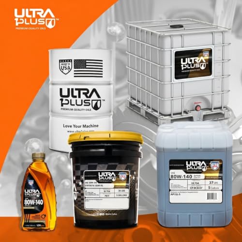 SAE 80W-140 Synthetic Gear Oil, API GL-5 Heavy Duty (2 Gallon Pack) - size: 2 Gallon Pack