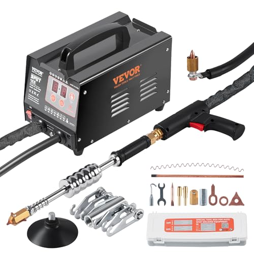VEVOR Stud Welder Dent Repair Kit, 220V 3KW Spot Welder Dent Puller with Auto/Manual Welding & 7 Versatile Modes, Auto Body Spot Welding Dent Puller Machine for Car, Truck Dent Repair - style: 220V Version