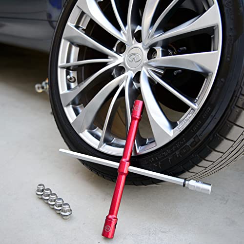 GTE TOOLS - LugStrong 26" Universal Compact Lug Wrench Set, Super-Strong Tire Iron & Lug Nut Remover - 2x more torque! Never Get Stuck on the road again! 3-PACK - color: 3-pack