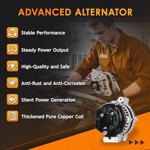 New 3.6L Alternator Fit for Dodge 11-20 Grand Caravan, Town & Country 11-16 - size: 11570N