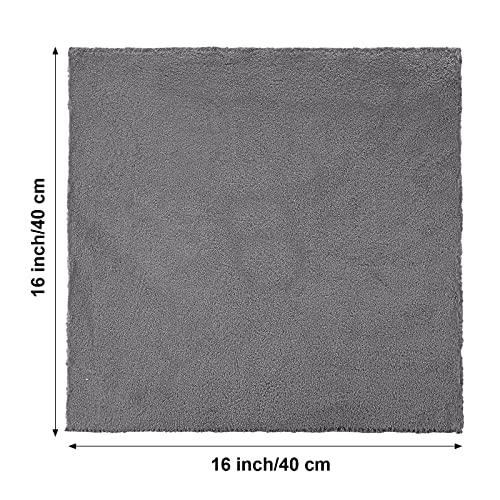 Shimeyao 30 Pcs 16 x 16 Inch Microfiber Car Towels, 500 GSM Edgeless Plush - color: Gray, size: 16 x 16 Inch