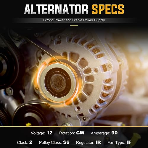 Alternator Replacement Compatible with 1997 1998 1999 Toyota Camry 3.0 3L, 1999 Solara 3.0 3L Replace AND0173 334-1226 101211-9600 400-52340
