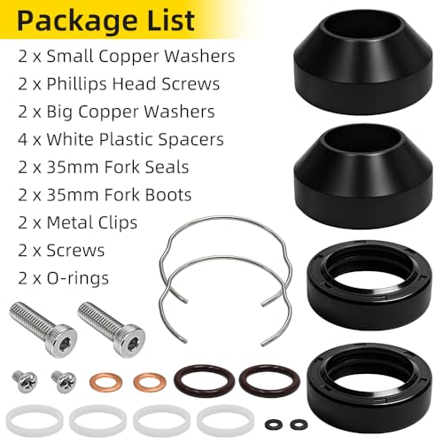 35 mm Front Fork Rebuild Seals Boots Kit Compatible with Sportster 1000 Roadster Fat Bob Super Glide Low Rider