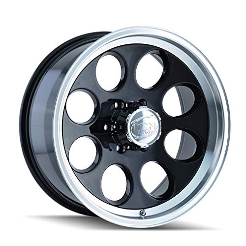 171 16x8, Bolt Pattern: 5x4.5/, Offset: -5, BLACK/MACHINED, set of 1