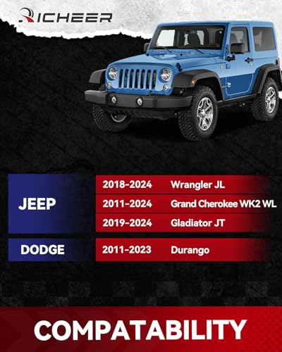 Richeer 2 inch 5x5 Hubcentric Wheel Spacers for 2018-2024 Wrangler JL - size: 2 inch M14x1.5
