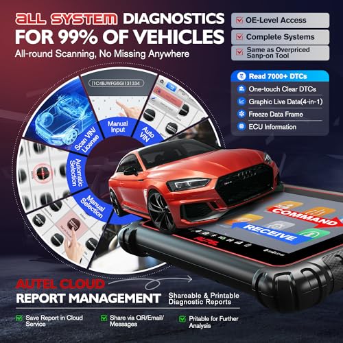 Autel Scanner MaxiCOM MK900TS, Top TPMS Programming & Bidirectional Tool
