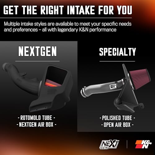 K&N NextGen Cold Air Intake System: High-Flow Cotton Filter: Compatible with 2016-2025 Dodge/Jeep: Durango, Grand Cherokee, Grand Cherokee WK, 50-1572 - style: NextGen