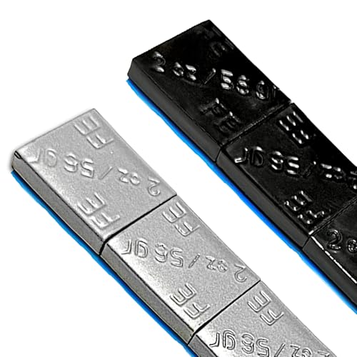 +Auto 2 oz Steel, Adhesive Stick on Wheel Weights, EZPeel Tape. Cars, Trucks, SUVs, Motorcycle, Low Profile, Rim Contoured, U.S.A. Professional Grade, 72pcs/Box (Black) - color: Black