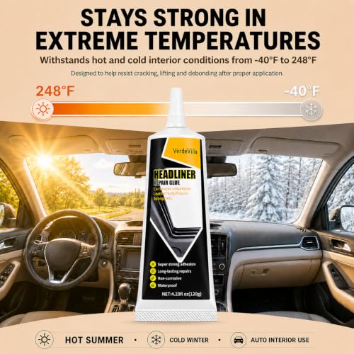 Headliner Repair Glue, 120ML Car Interior Repair Adhesive