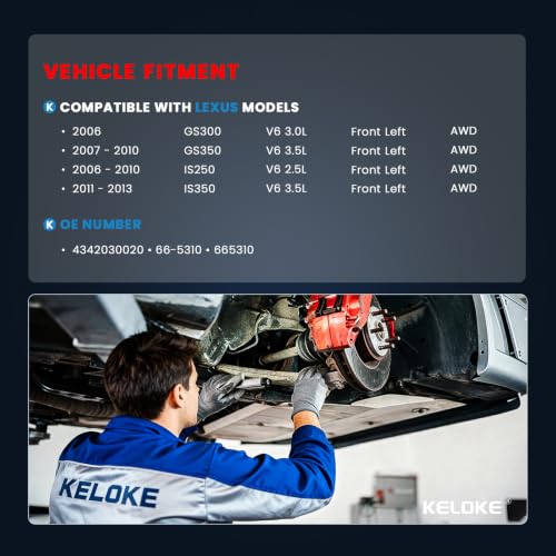 KELOKE CV Axle Shaft Assembly Compatible with Lexus - size: Front Left Driver Side