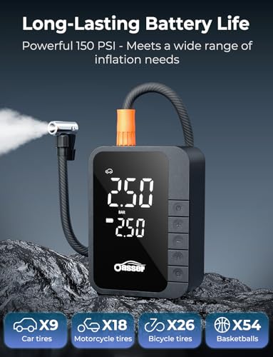 Oasser Tire Inflator Portable Air Compressor Air Pump for Car Tires