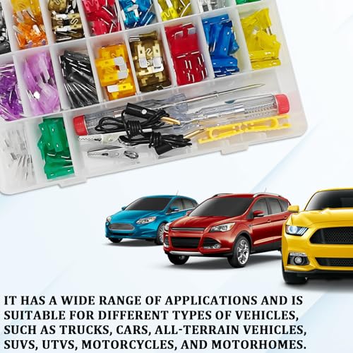 306PCS Car Fuse Assortment Kit, Mixed Vehicle Blade Fuses Standard & Mini & Low Profile with Fuse Puller & Circuit Tester, 2A 5A 7.5A 10A 15A 20A 25A 30A 35A Replacement for RV, Truck, Auto, SUV