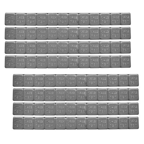 Wevdn 96 PCS 1/4 Oz Adhesive Backed Wheel Weights, 0.25 Ounce Stick on Wheel Weights with Easy Peel Tape, Low Profile Tire Balancing Weights for Cars ATVs SUVs Trucks Motorcycles - color: 96 PCS