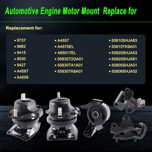 Engine Motor Mount Compatible with 08-10 Odyssey 3.5L EXL or Touring - size: 2008-2010 Odyssey 3.5L EX-L 5IN1