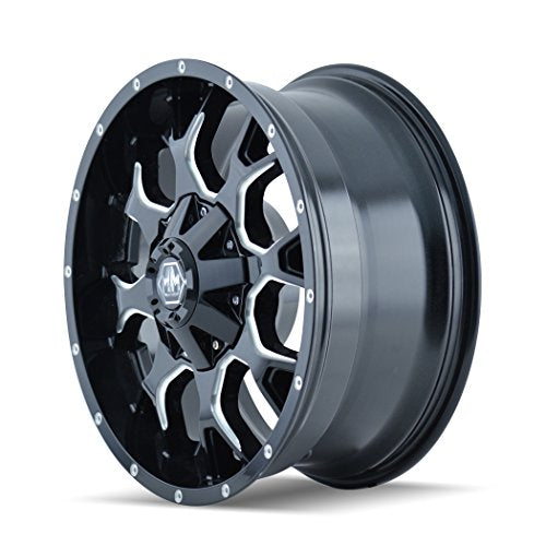 Mayhem Warrior 8015 Black Wheel with Milled Spokes (18x9"/10x114.3mm)