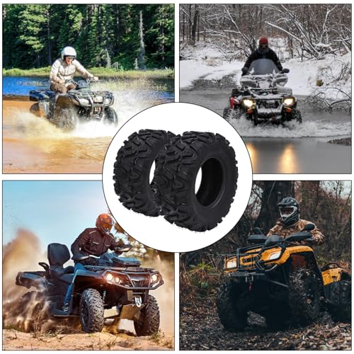 Towallmark Set of 2 26x11x12 ATV UTV Tires, 6PR Durable All Terrain Off-Road Tires, Heavy Duty Replacement Tires for Trail, Mud & Gravel - size: 26x11-12