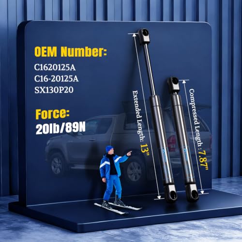 ARANA C1620125A Gas Struts 13 inch 20Lb/89N, Truck Tool Box Shocks, 2 Pack - size: 13 inch